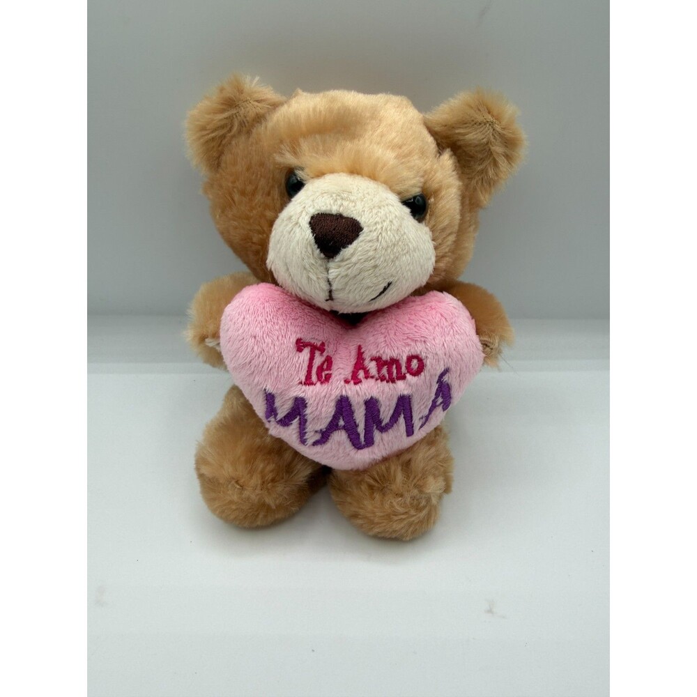 Dan Dee Teddy Bear Plush Te Amo Mama Spanish Pink Heart Mother's Day Gift